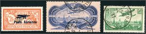 Air mail-stamps from France, USSR and Spain in three stockbooks.