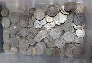 SVERIGE parti 60% silvermynt, tot. vikt 402 gr