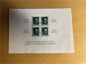 REICH Mi Bl 9 på brev til Karlsruhe (€ 250)