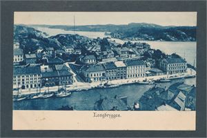 LANGBRYGGEN (Anonymt) sendt til USA, men er ikke frankert/stemplet