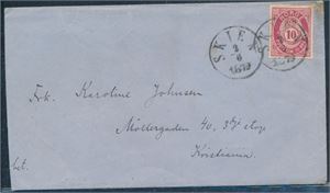 NK 25 på pent brev st "Skien 2-6-1879" til Kristiania