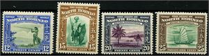 Br. Kolonier NORD-BORNEO 310-13. Sekvens mellomgode 1939-serien, bra kvalitet. (£159 som **)