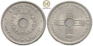 1 krone 1940 Haakon VII. Kv.0