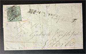 ITALIA-KIRKESTATEN Brev med Mi 2  til Viterbo 1863.