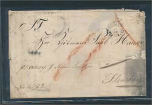 Brevomslag til Flensborg via Strömstad 12-11-1831. Slitasje og smuss