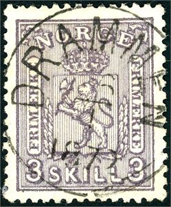 13 b. 3 skill 3, pent fullstemplet "Drammen 16.1.1872".