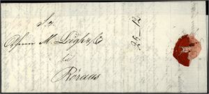 Fem brev, sendt i fra Trondhjem til Røros i perioden 1829 til 1839. Også et frankert brev fra England til Norge i 1863, med "Hull Ship-letter"-stempel på baksiden og som er satt i porto med 14 skilling ved ankomst.