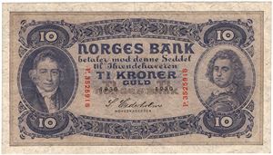 10 kroner 1930 P.3525918. Kv.1+