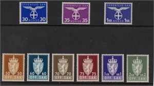 NORGE lot nio tjänstemärken**