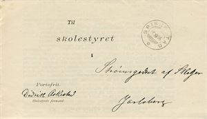 Brev SPIKKESTAD 16-XII-96 (SL,3) på komplett skoleberetning for Røkens folkeskoler for årene 1891-95. Pen kvalitet