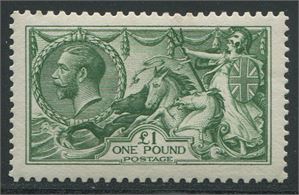 1913 £1 green SG403 unmounted mint