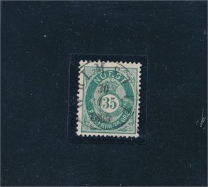 Nk 29b o. Nær praktstemplet  "GRIMSTAD 30-1-1889"