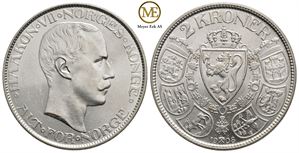 2 kroner 1908 Haakon VII. Kv.0