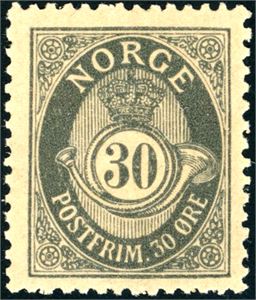 81. 30 øre fintagget Knudsen. (3.000,-)