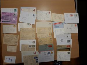 FROLAND kommune 30 forskjellige stempler på brev, kort og postale blanketter. Gammelt og nyere