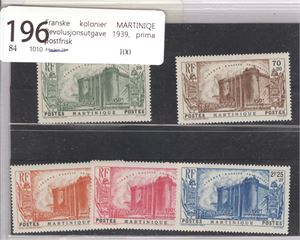 Franske kolonier MARTINIQE Revolusjonsutgave 1939, prima postfrisk