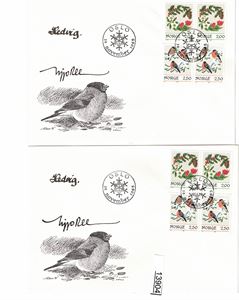 FDC Nk 986-87 vignett 6 (Grad 6)