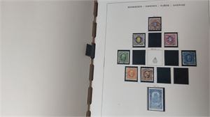 SVERIGE Schaubekalbum med blad 1855-1978 och cirka 1000 märken insatta, dock inga dyra