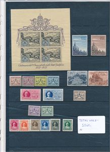 VATIKANET xx Mi 1-15, 159-60, 205-06 og Bl 1. (€ 630)