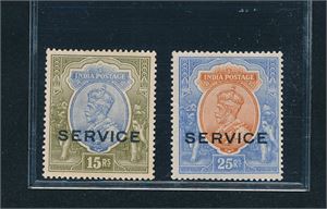 INDIA x SG O95-96, 2 vanskelige høyverdier (£ 600)
