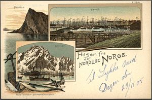 Hilsen fra det Nordlige Norge. Brukt i 1905, men ikke sendt. K-1