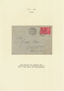 Jernbane Kongsberg - Haugsund 31-V-17 (SL) frankert med NK 116.  Pent brev.