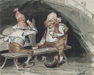 Kunstnerkort - Bergslien, nyare utgåve
