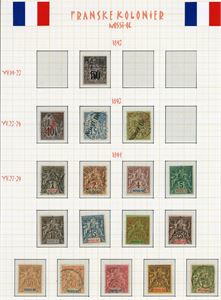 French colonies. Minor collections from some colonies on pages.