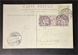 MONACO-POSTKORT stemplet "MONTE CARLO 25-5-05" til Braunschweig