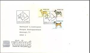 NK926-28 Førstedagsbrev med vignett fra Viking reklamebyrå, sjeldenhetsgrad 8 (Brænne)