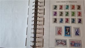 FRANSKA KOLONIER, SAINT PIERRE ET MIQUELON, komplett postfrisk samling 1986-2004 i