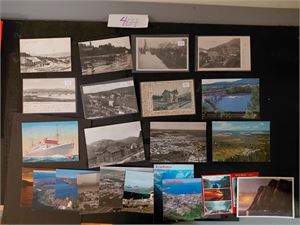 Bunke kort, mest stedskort fra hele landet. De fleste småformat