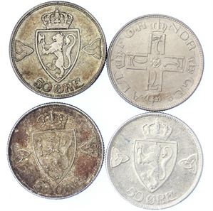 50 Øre 1916, 1918, 1919 og 1921 Kv 1 - 01