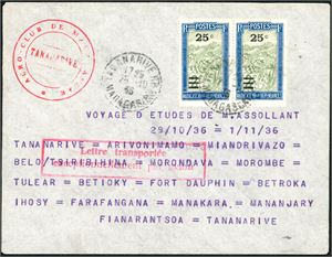 Madagascar. 20 FFC´s from 1936 to 1953 including duplicates.