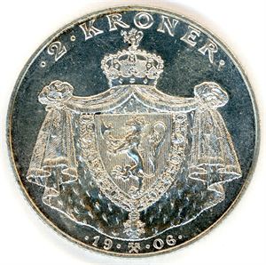 2 kroner Jubileum 1906. 0/01