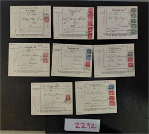 8 følgebrev stemplet "LYNGØR 1912-15"