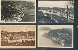 MANDAL 7 småformat. De tre på bilde nr 2 har udelt bakside og er postsendt 1904