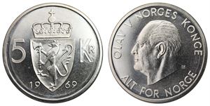 5 Kroner 1969 Prakt *