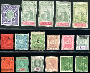 British West Indies. A very fine selection of better issues in a stockbook. In lovely condition.