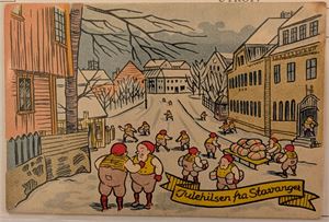 HILSEN FRA STAVANGER, skrevet bakpå, ikke sendt.