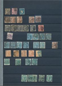 INDIA Innstikksbok 1854-1943 med masse merker