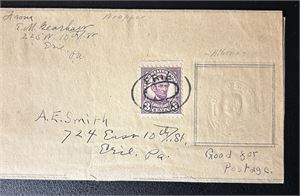 USA-BREV/HELSAK 3 enheter inkl albino helsak som er oppfrankert