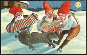 Noen hundre kunstnerkort, de fleste i småformat, men mange fra 50-årene. Sortert på ulike kunstnere.