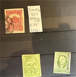 MEXICO-YUCATAN Mi 2B (€ 75) + 2 meksikanske merker