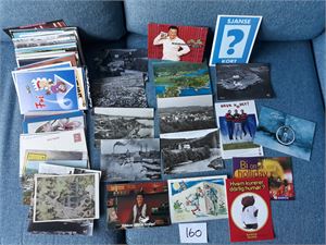 Lot inkl stedskort hele landet, reklamekort og diverse andre motiver. Bør være spennende. Noen utenlandske