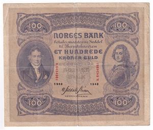 100 kroner 1940 B