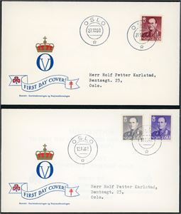 459,459,464. 35 øre Olav (27.10.60) og 40- og 60 øre Olav (12.11.62). Hhv. 7 og 5 adresserte FDC.