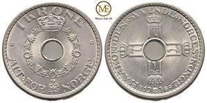 1 krone 1936 Haakon VII. Kv.0