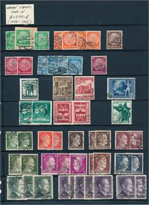REICH - BRUKT I ØSTERRIKE Diverse merker stemplet i Østerrike 1938-45. Dublisert