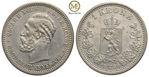 1 krone 1890 Oscar II. Kv.0